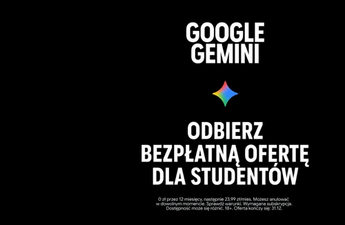 Google — Google Gemini: Bezpłatny Pakiet AI Plus dla Studentów