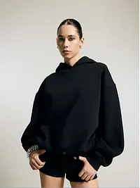 Bluza Basic Typu Bombka z Kapturem
