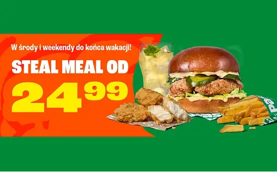 Steal Meal od 24,99 zł w wakacyjne środy i weekendy ☀️ Banner