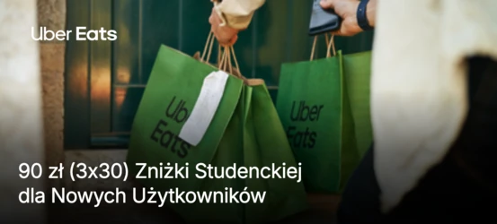 90 zł (3x30) Zniżki Studenckiej dla Nowych Użytkowników