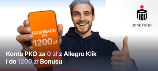 Załóż konto PKO za zero z Allegro Klik i zyskaj 1200 zł